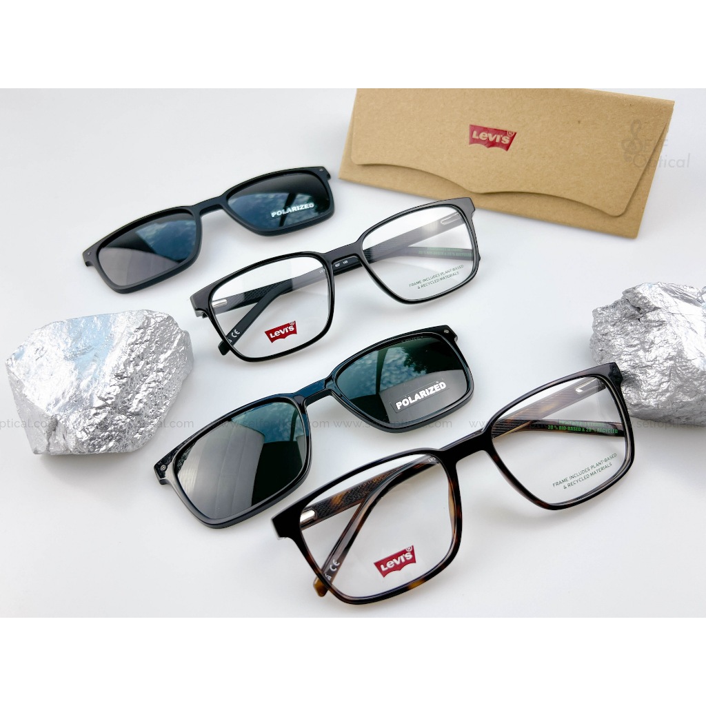 แว่นกันแดด คลิปออน LEVI'S Clip On LV 5089/C Size 56 ลิขสิทธิแท้ โดย SELF Optical