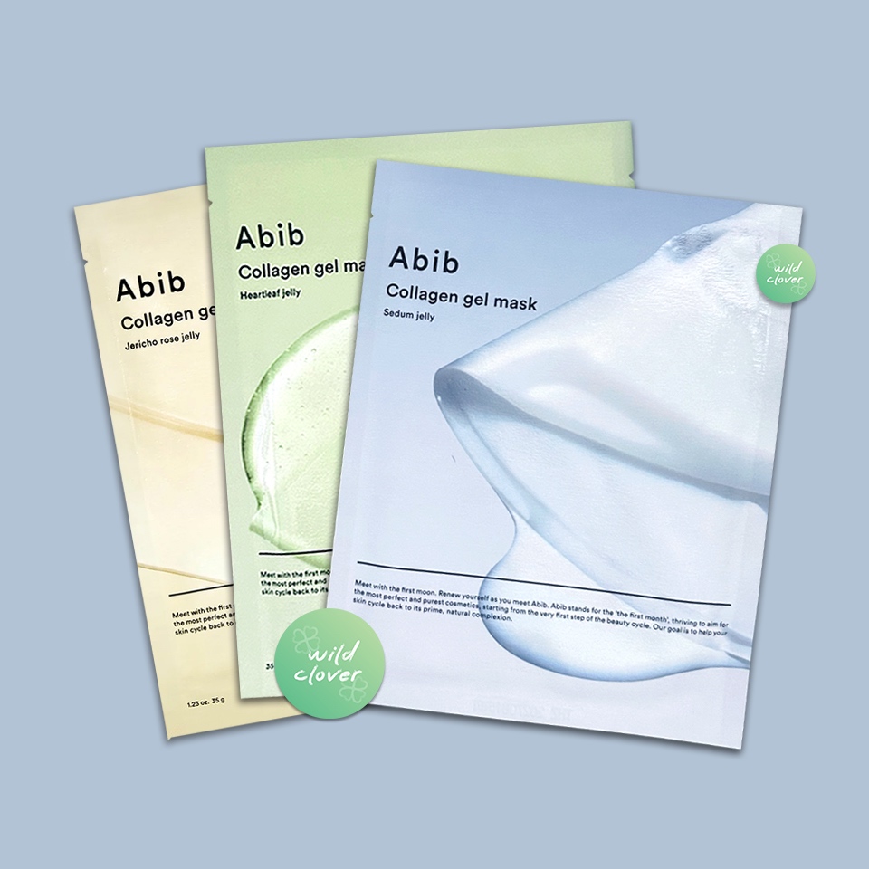 ABIB : แท้พร้อมส่ง exp.2027 collagen gel mask jelly : heartleaf, sedum, jericho rose 35g ราคา ถูกที่สุด ดีลบีเคเค