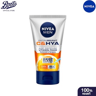 Nivea Men Bright C&Hya Age Wash 100 G นีเวียเมน ไบรท์ ซี&ไฮย…