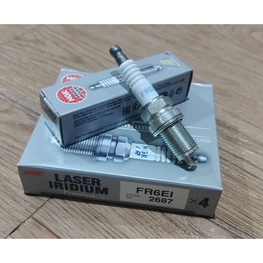 NGK หัวเทียน LASER IRIDIUM FR6EI (2687) 1 หัว ใช้สำหรับรถยนต์ MitsubishiNew Lancer EX ไททัน Made in Japan