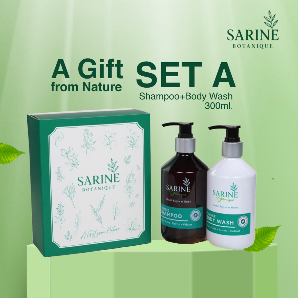 ของขวัญปีใหม่ A Gift From Nature Sarine Set A  ; Essence Body Wash 300 ml.1ขวด  Essence Shampoo 300 