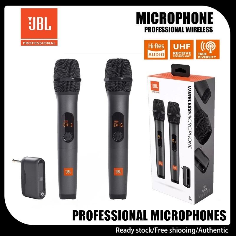 JBL Wireless Microphone Set เซ็ตไมโครโฟนลอยไร้สาย 2 ชิ้น ใช้งานระยะไกลถึง 10 เมตร