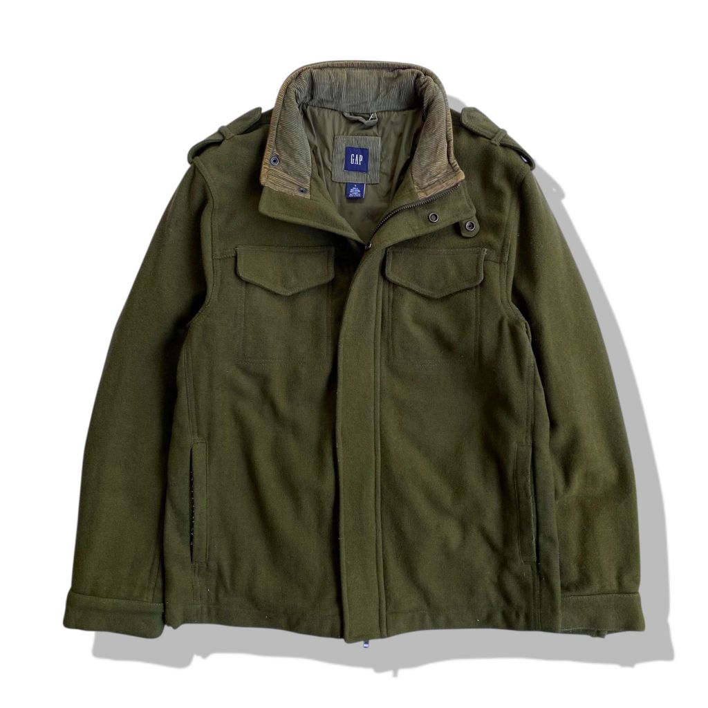 Gap Wool Army M-65 Military Jacket รอบอก 43”