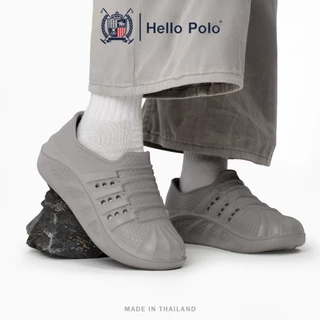 Hello Polo รองเท้าแบบสวม รองเท้าแตะผู้ชาย แฟชั่น กันลื่น ทนต่อการสึกหรอ อ่อนนุ่ม วัสดุEVA UNISEX ลางแจ้ง พร้อมลุย HP8064