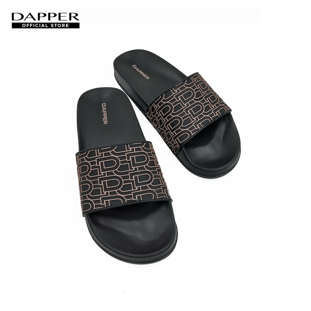 DAPPER รองเท้าแตะ DP Monogram Pool Slide Sandals สีดำ (HSK/BK/1684SL)