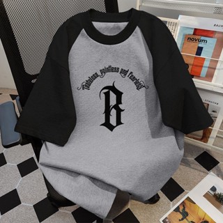 เสื้อยืดแขนสั้นผ้าฝ้ายสปันสูง นุ่มลึก พิมพ์ลายคมชัด (ส่งจากไ…