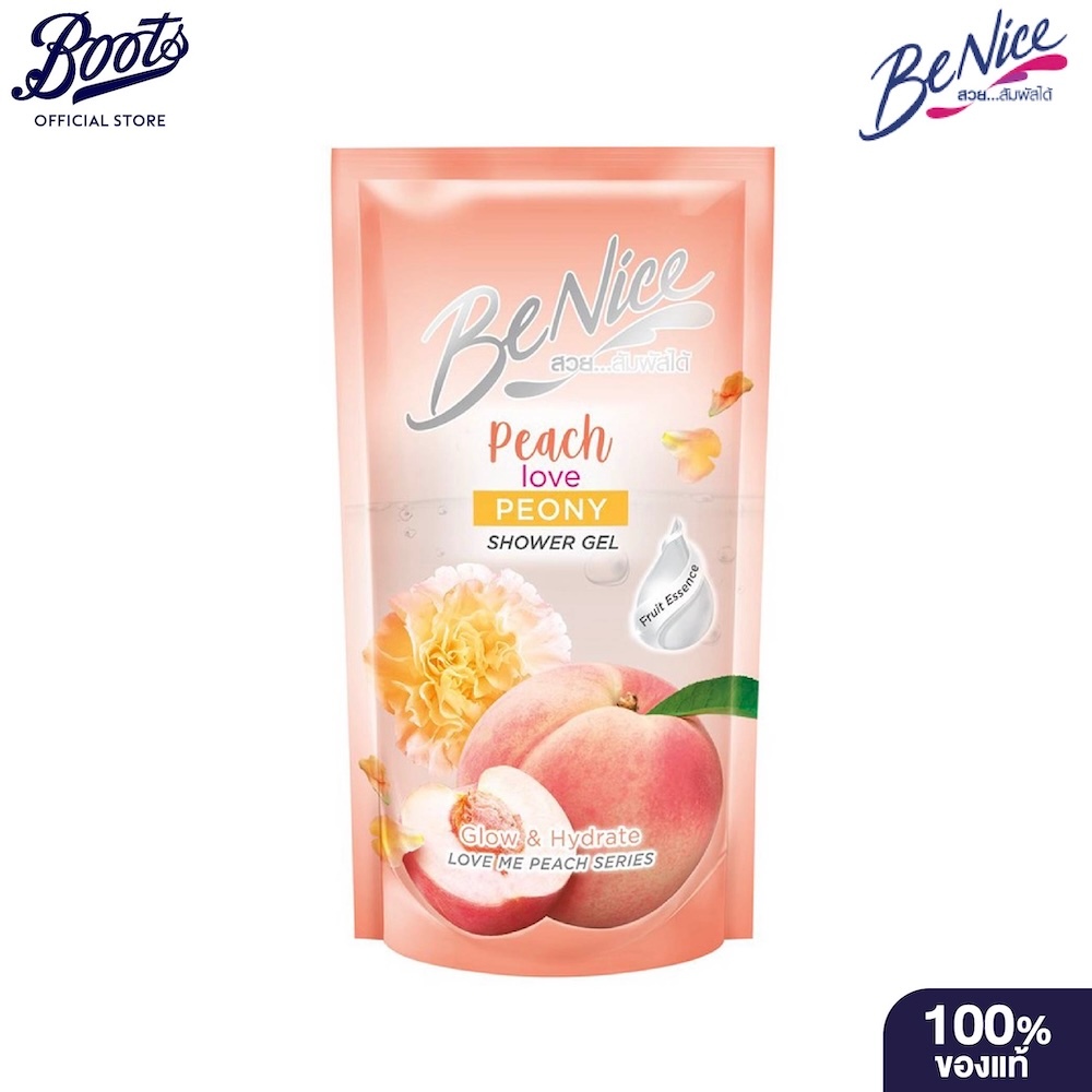 Benice บีไนซ์ เลิฟ มี พีช ชาวเวอร์ เจล พีช เลิฟ พีโอนี 400 มล