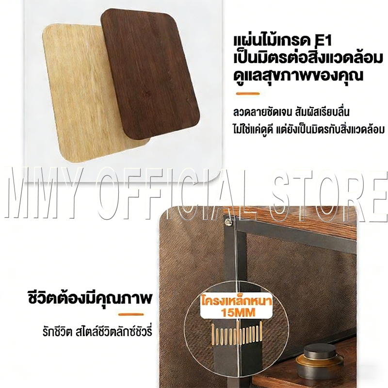 MMY โต๊ะข้างโซฟา มีล้อ 70/60CM โต๊ะข้างเตียง โต๊ะข้างแบบสร้างสรรค์ ความหรูหราเบาๆ ติดตั้งง่าย Side Table - รูปที่ 3