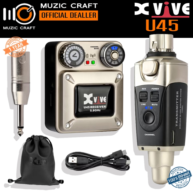 Xvive U45 *ของแท้รับประกัน 1ปี* 5.8Ghz Digital Wireless Microphone System, ระบบ ไมค์ไร้สาย