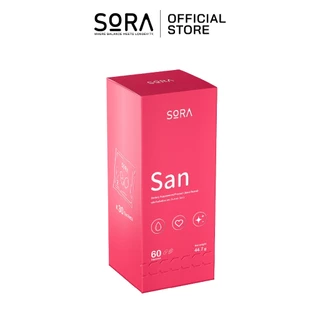 Sora SAN วิตามินซองกันโทรม 1x30 l สูตร AstaQ10 กู้ผิวหมอง ปกป้องผิวจากแดด เสริมพลังงาน บูสสมองเฟรช