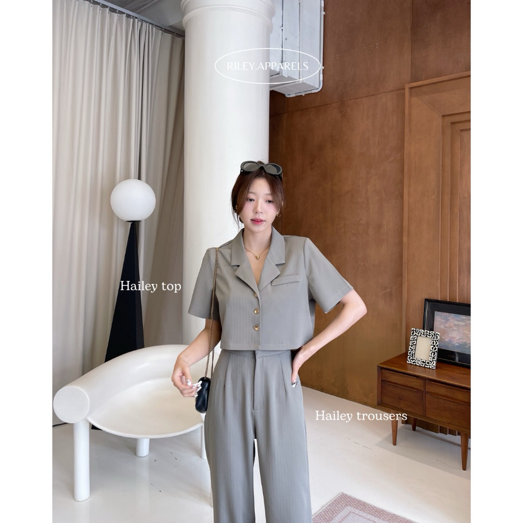 🪐ส่งต่อ🪐Riley.apparels -ทั้งชุด (เสื้อ+กางเกง)