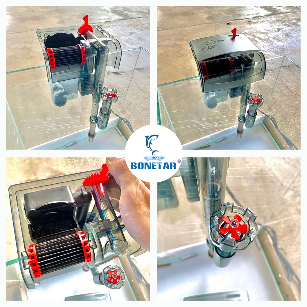 Bonetar กรองแขวนคาร์บอน 3ชั้น รุ่นHF-300/400/500/600 รุ่นใหม่ล่าสุด บังคับกรองถึง ผิวน้ำใสไรน้ำมัน รูปที่ 7