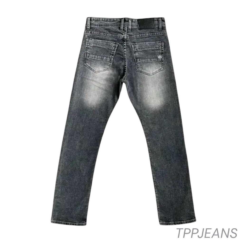 Men Denim Slim-Fit กางเกงยีนส์ชาย ทรงสลิม ผ้ายืดใส่สบาย รูปที่ 3