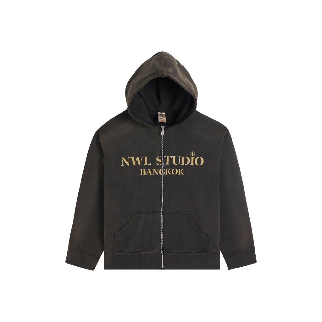 44TEES 04 Hoodie Zip Faded เสื้อฮูดดี้