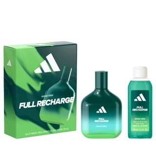 ADIDAS FRAGRANCE - Full Recharge XM25 EDP 100ml + Shower Gel 100ml (2PCS) อาดิดาส ไวบส์ คริสต์มาส25 เซ็ต ฟูล รีชาร์จ โอ