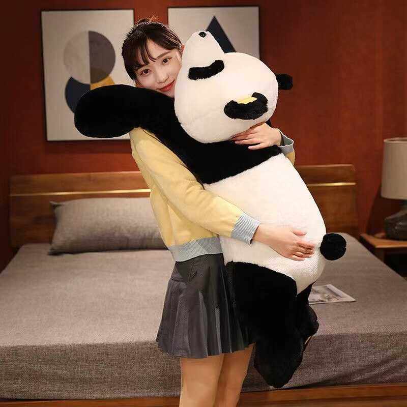 ตุ๊กตาแพนด้า ตุ๊กตาน่ารัก หมีนอน หมอนยาว หมอนของขวัญสำหรับผู้ชาย