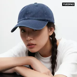 Yuedpao Cap Classic Fade Denim หมวกยืดเปล่า สไตล์มินิมอล หมวกฟอกเฟด แฟชั่น