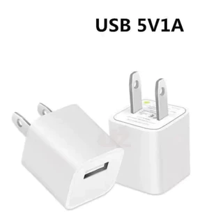 ที่ชาร์จจุดสีเขียวขนาดเล็กสำหรับอะแดปเตอร์ ชาร์จโทรศัพท์ Apple Android 5V1A หัวชาร์จ USB หัวเดียว