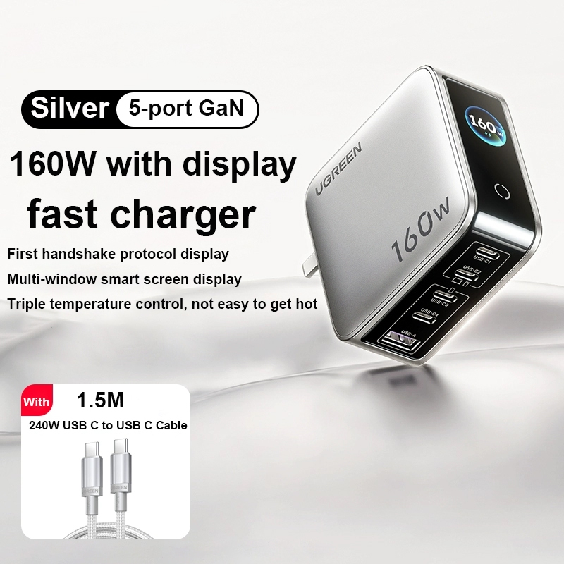 UGREEN Nexode Pro 160w 5-Port  Display  Charger