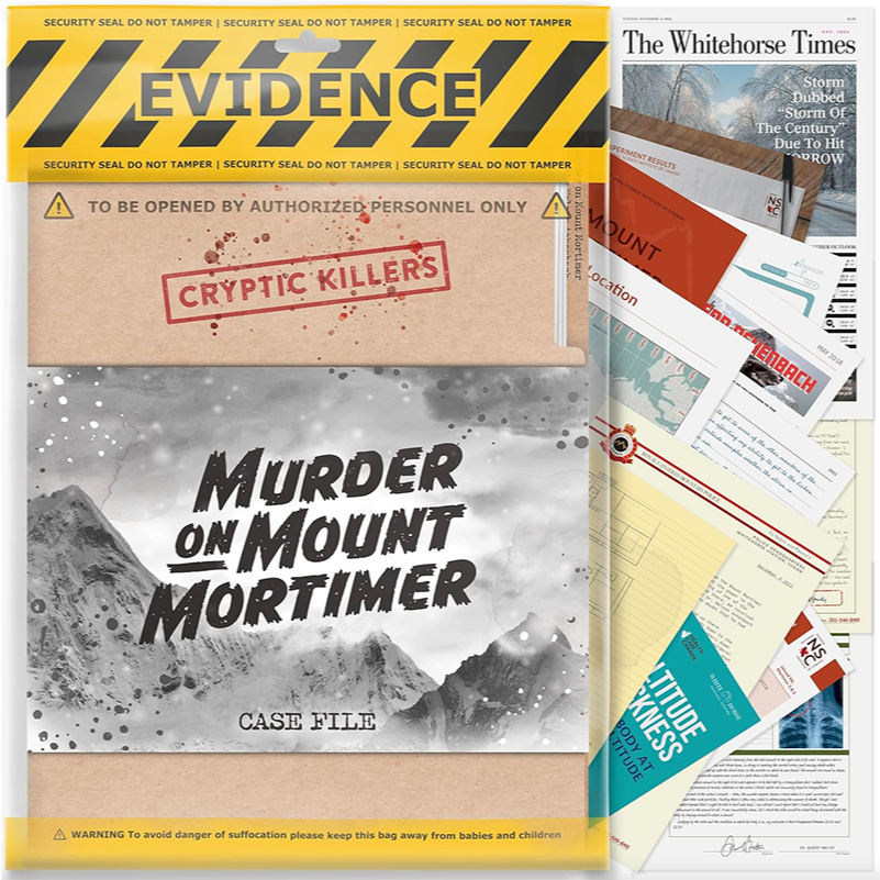 Cryptic Killers Unsolved Murder Mystery Game - Cold Case Files Investigation Detective Evidence & Cr