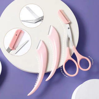 ส่งด่วน ✅ Eyebrow Razor ที่กันคิ้ว ชุดกันคิ้ว แต่งคิ้ว กันคิ้ว เซ็ต 3 ชิ้น