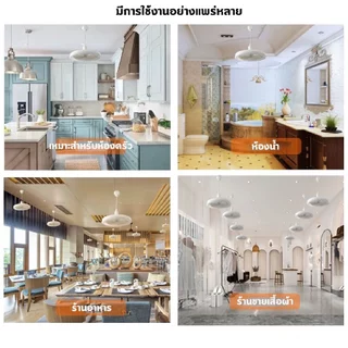 RAYPAL พัดลมโคมไฟ ไฟเพดาน led 30/35W หลอดไฟกลม LED Bulb Light พัดลมติดเพดาน หลอดไฟในบ้าน