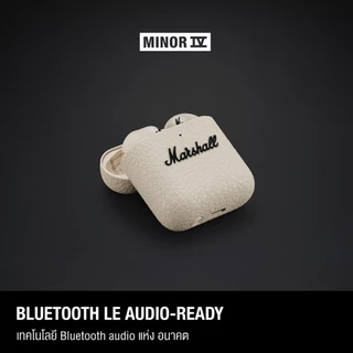 [NEW COLOUR] MARSHALL Minor IV Cream - รับประกัน 1 ปี + ส่งฟรี - หูฟังบลูทูธ, หูฟังไร้สาย, true wireless tws