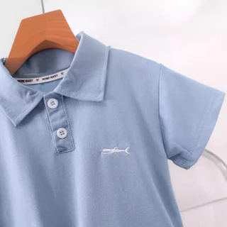 Babyonline(Y472)2M7 (ส่งด่วน1วัน)ชุดเซ็ตเสื้อโปโลแขนสั้นกางเกงขาสั้นแฟชั่นเด็กผู้ชายและเด็กผู้หญิง ระบายอากาศ