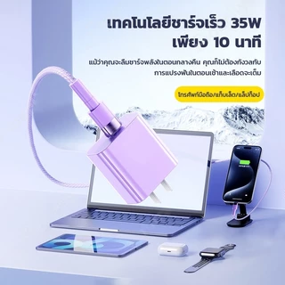 ชุดชาร์จเร็ว PD 35W(สำหรับ 6～16pro max) หัวชาร์จ Macaron+ สายชาร์จ การรับประกัน 1ปี