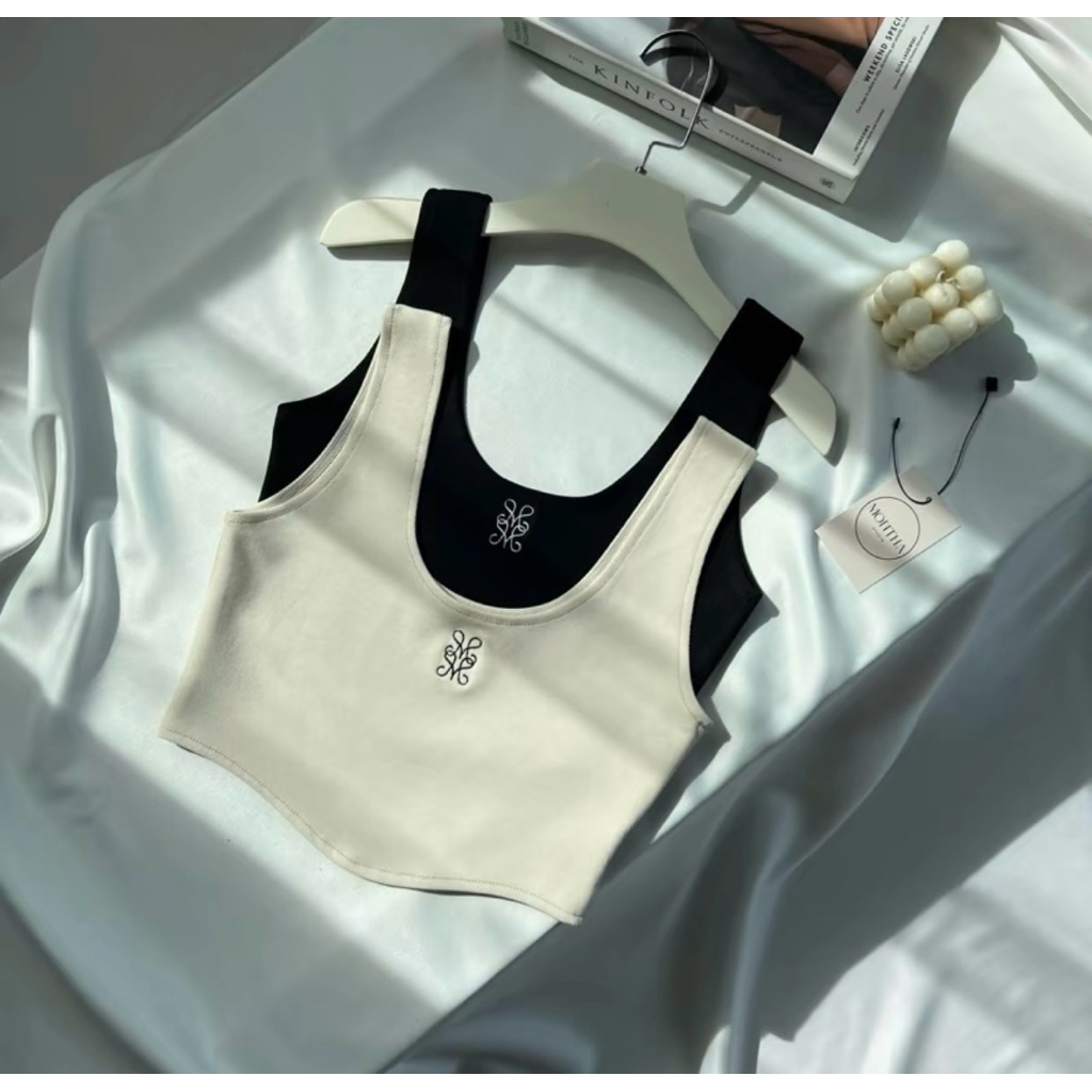 (มือ1) แบรนด์ montha candy top เสื้อกล้ามคอเหลี่ยม ผ้าดีอยู่ทรง