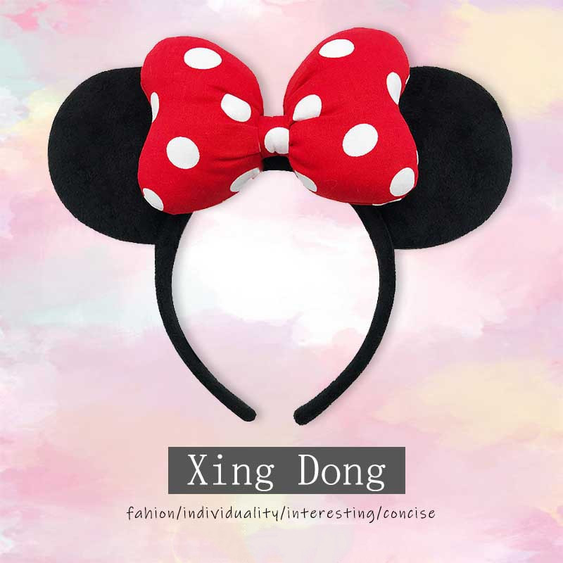 ที่รองศีรษะหูมิกกี้โบว์สีแดง สตรีโค้ด เนื้อผิวระยิบระยับ น่ารักสุด เหมาะถ่ายรูปสวรรค์/แต่งตัวโปเกมส์(พร้อมส่งจากไทย) - รูปที่ 2