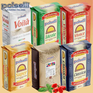 Polselli แป้งพิซซ่า โพลเซลลี นำเข้าจากอิตาลี แป้งเซโมล่า แป้งพาสต้า
