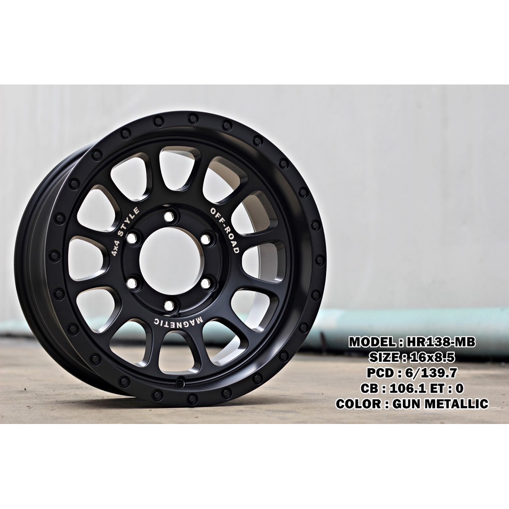 16 ราคาต่อ1วง ล้อแท้(ขาย4วงใหม่แกะกล่อง) ล้อแม็กขอบ16 กว้าง 8.5 นิ้ว ออฟ 0 ใส่กระบะSUVทุกรุ่น 6รู139