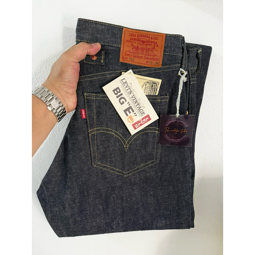 Levi’s 702-xx bigE ริมแดง “Reproductions” LVC 1937 Made in Japan 🇯🇵 , Size W34 L36 (ขนาดจริงดูตรงราย