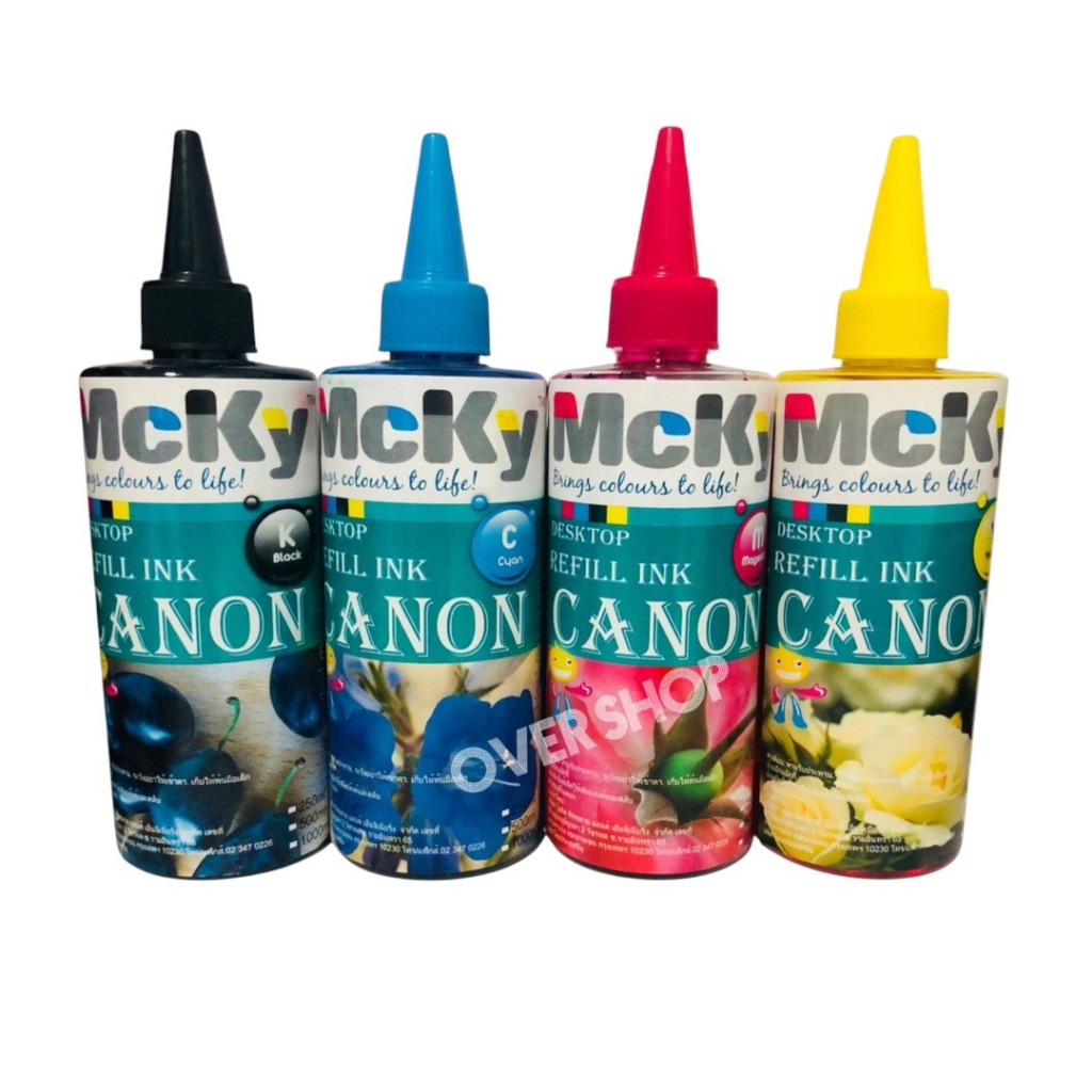 หมึกเติม Mcky ใช้กับเครื่องปริ้น Canon น้ำหมึก 250 ml หมึกเติม น้ำหมึกเกรดเอ