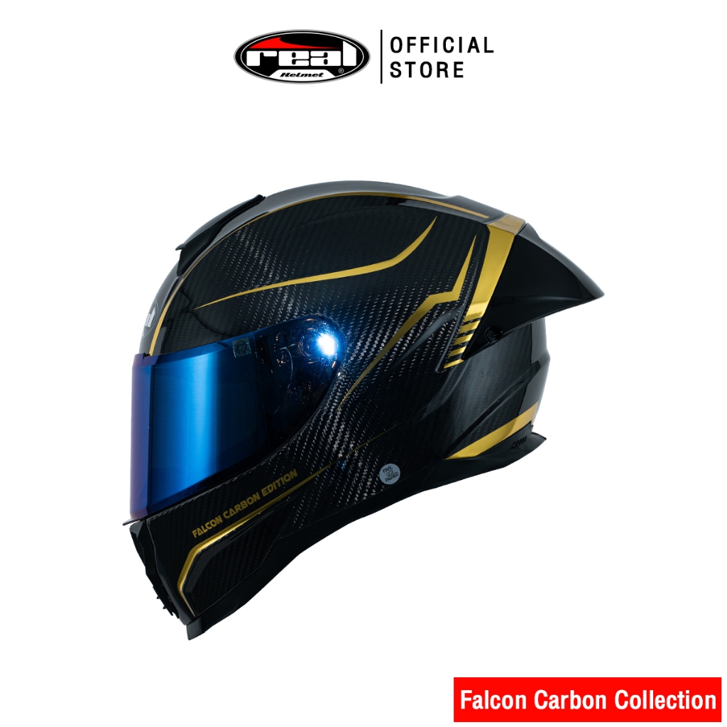 Real Helmets หมวกกันน็อคเต็มใบ Falcon Carbon Collection