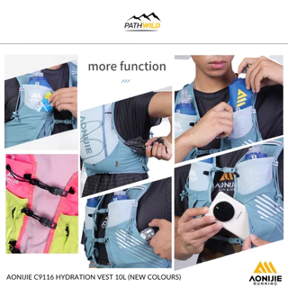 AONIJIE C9116 10L Running Backpack Hydration Pack เป้น้ำ สำหรับใส่วิ่งเทรล มีช่องใส่ถุงน้ำ น้ำหนักเบา แห้งเร็ว ช่องเยอะ