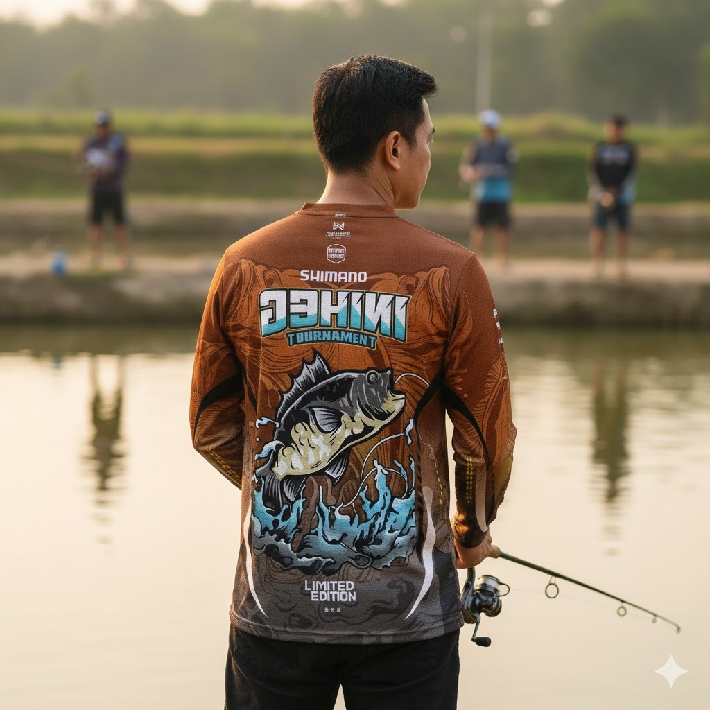 เสื้อพิมพ์ลายแขนยาว ไซซ์ใหญ่ ผ้าดี เสื้อตกปลา ราคา ถูกที่สุด ดีลบีเคเค แกลเลอรีภาพที่ 5