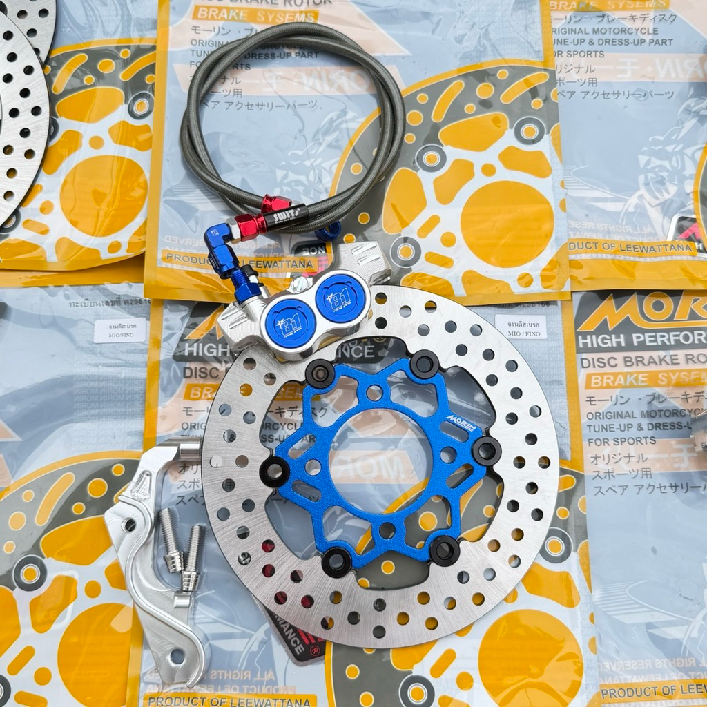 🛵🛵 ชุดปั๊มล่าง MIO มีโอ เก่าตัวแรก จานเดิม200มิล ปั้ม8.1CNC+ขาจับปั้ม+สายเบรคSwitแท้+จานเบรค200มิล ครบชุด - รูปที่ 6