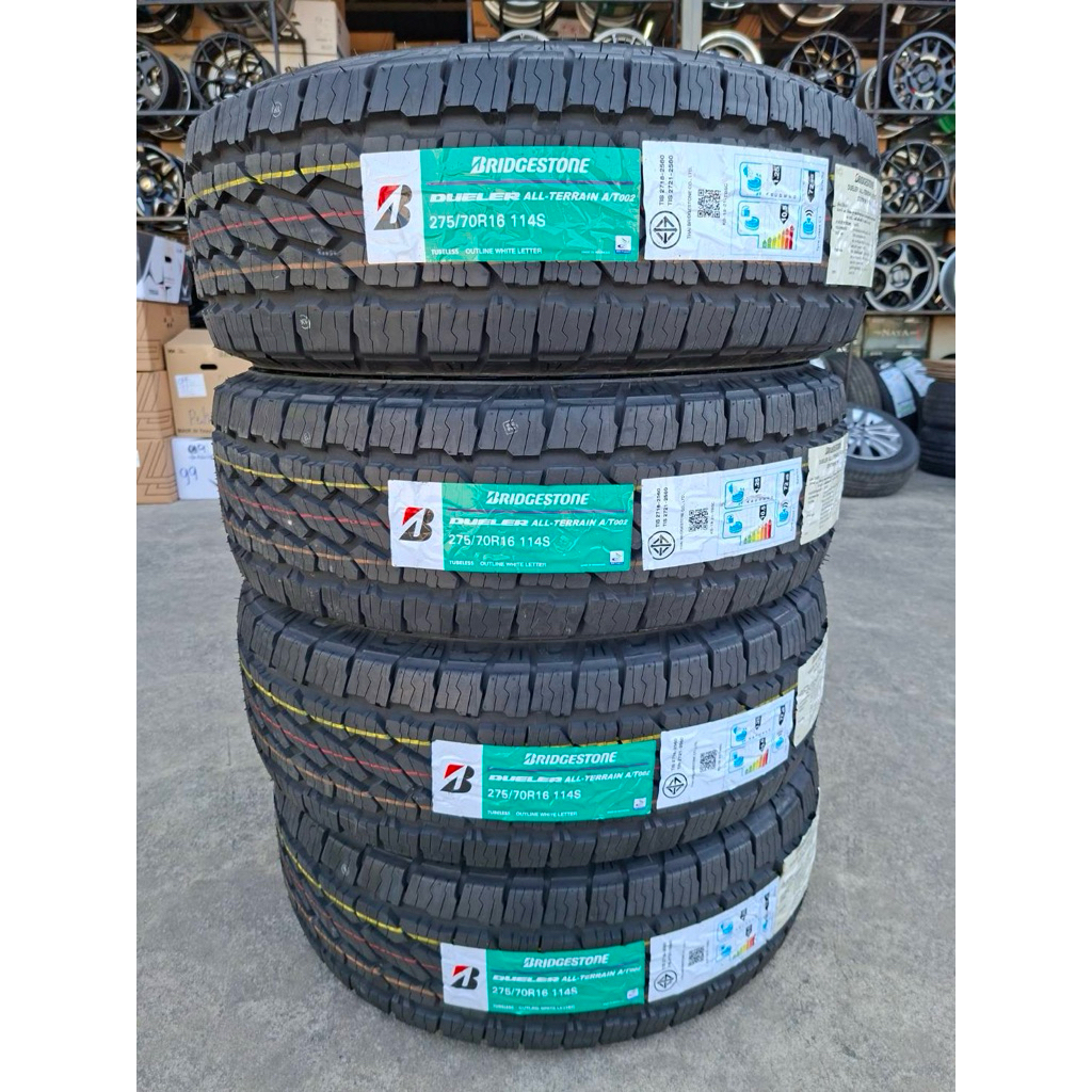 🚔🚘บริดสโตน 275/70/16 A/T002 ยางใหม่ปี24 ปลาย🚩ใส่แทน 265/75/16 ได้ค่ะ