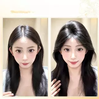 วิกผมหน้าม้าใส่แล้วดูผมหนาขึ้น แบบธรรมชาติ ทำมาจากผมจริงงานละเอียดมาก อุปกรณ์เสริมผม ผมหน้าม้าปลอม วิกผม ใส่แล้วสวยทันที