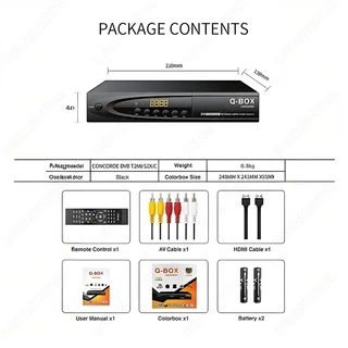 กล่องรับสัญญาณทีวีดิจิตอล DVB Q-BOX 1080P ดูหนัง-YouTube ผ่าน Wi-Fi เสียบ HDMI/USB แถมฟรีเสาอากาศ+รีโมท ของแท้รับประกัน