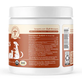 Fera Pets USDA Organic Probiotics with Prebiotics