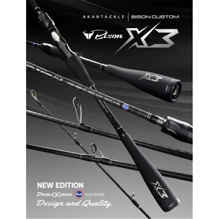 ใหม่ล่าสุด!! คันตีเหยื่อปลอม BISON X3 ไบสัน เอ็กซ์ 3 แบลงค์ Graphite มาพร้อมไกค์ FUJI แท้ น้ำหนักเบา แข็งแรงทนทาน