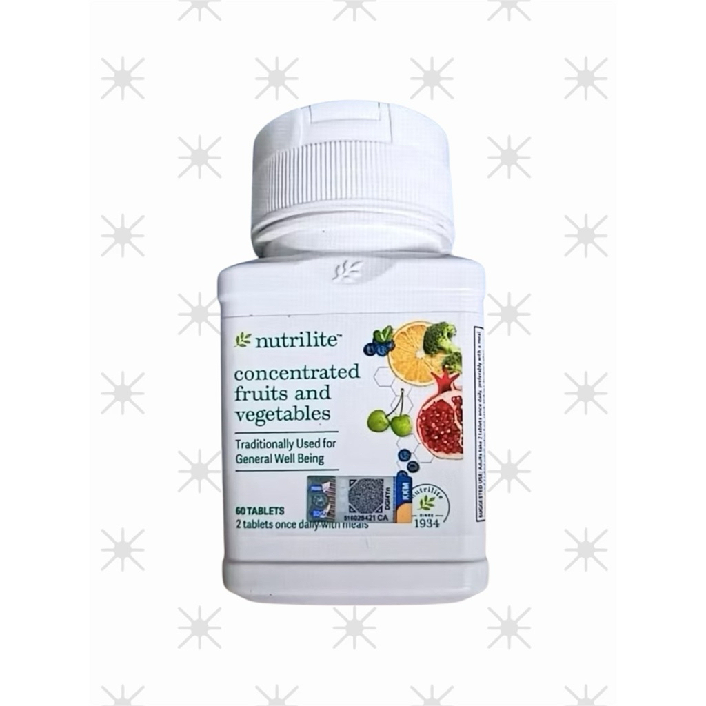 นิวทริไลท์ ผักและผลไม้รวมเข้มข้น บรรจุ 60 เม็ด Nutrilite Concentrated Fruits And Vegetables 60Tablets