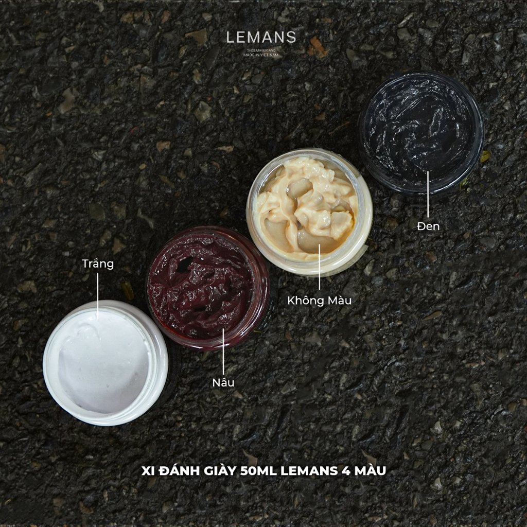 LeMans Leather Cream 50ml ยาขัดรองเท้า 4 สี เพื่อรักษาและฟื้นฟู เครื่องหนัง