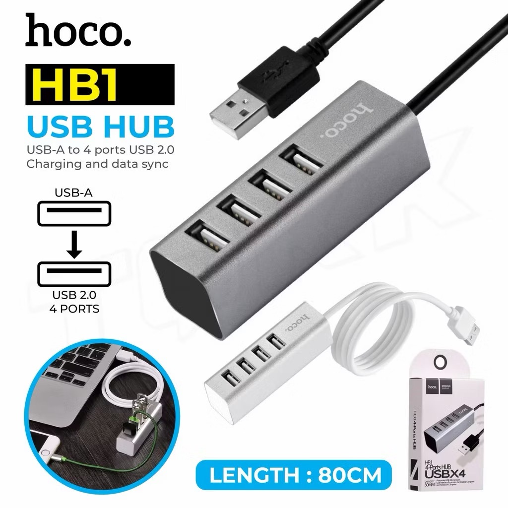 Hoco HB1 Ports HUB อุปกรณ์เพิ่มช่อง USB