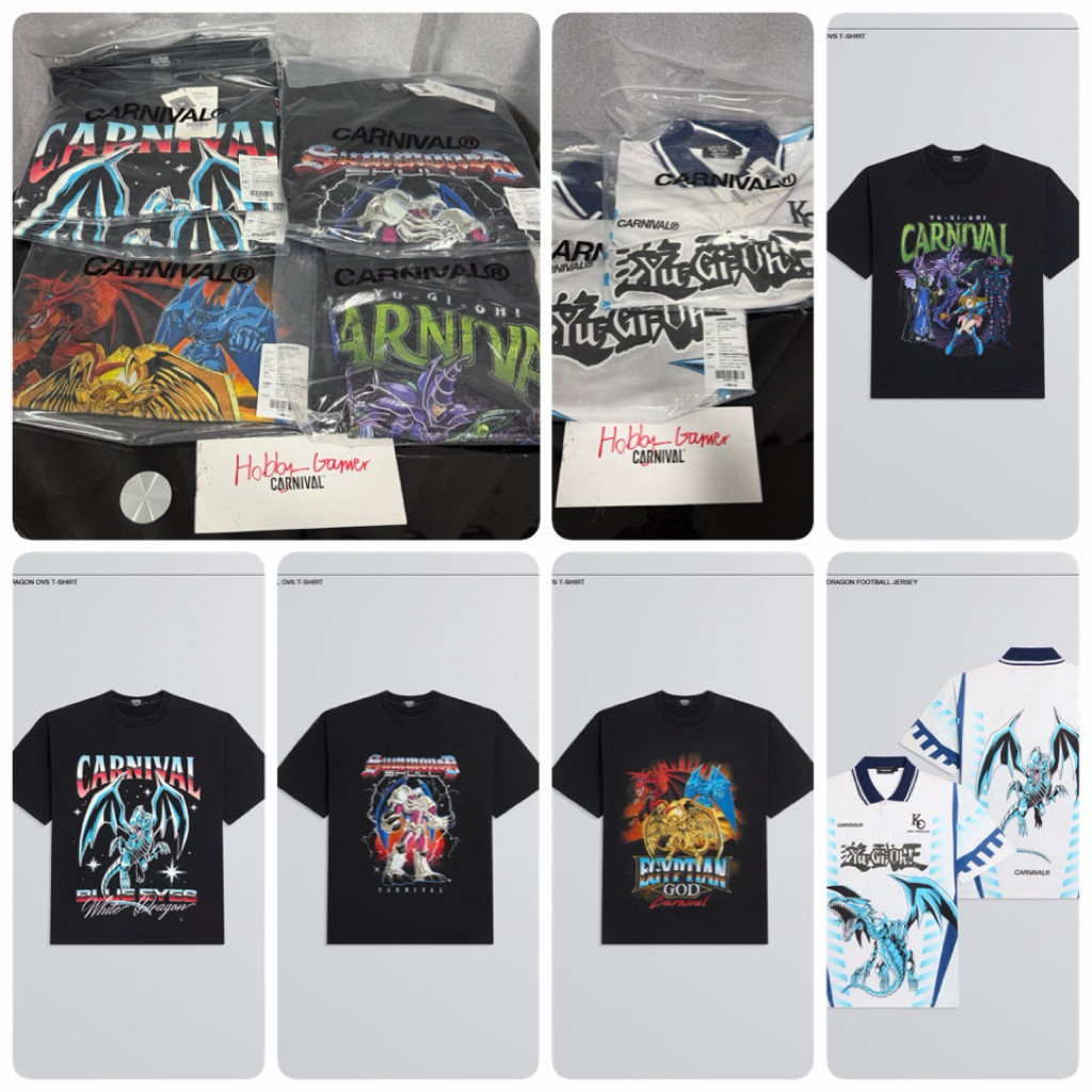 (มือ1 พร้อมส่งด่วน ถูกที่สุด!! ของแท้💯) เสื้อยืด OVS / เสื้อคอปก Jersey CARNIVAL X YUGIOH OVS T-SHIR