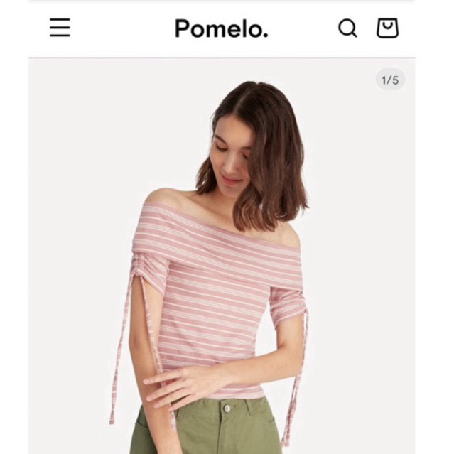 pomelo off shoulder เสื้อเปิดไหล่ size xs [pomelo]