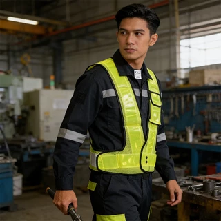 F11 safety vest Reflective Vest เสื้อกั๊กสะท้อนแสง,ความปลอดภัยเสื้อกั๊กสะท้อนแสงเห็นได้ชัด Traffic Construction